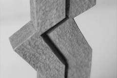 Lothar Rumold: Paarspalterei, 1993, Eiche (getönt), H 28 cm