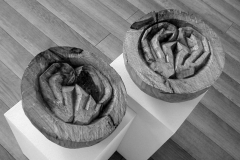 Lothar Rumold: Platonische Begegnungen - Die Ohren, 2005, Eiche, D 24 cm
