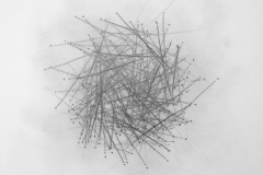 Lothar Rumold: Januar-Blatt Nr. 4 (Serie von 50 Blättern), 2013, Bleistift auf Papier, 40 x 40 cm